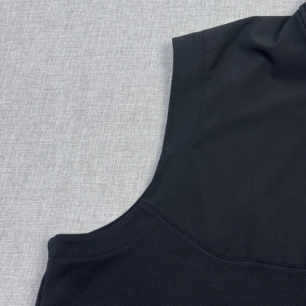 Nike Golf Tour Performance 1/4 Zip Vest Sleeveless Pullover Men XL Black Dri-FIT